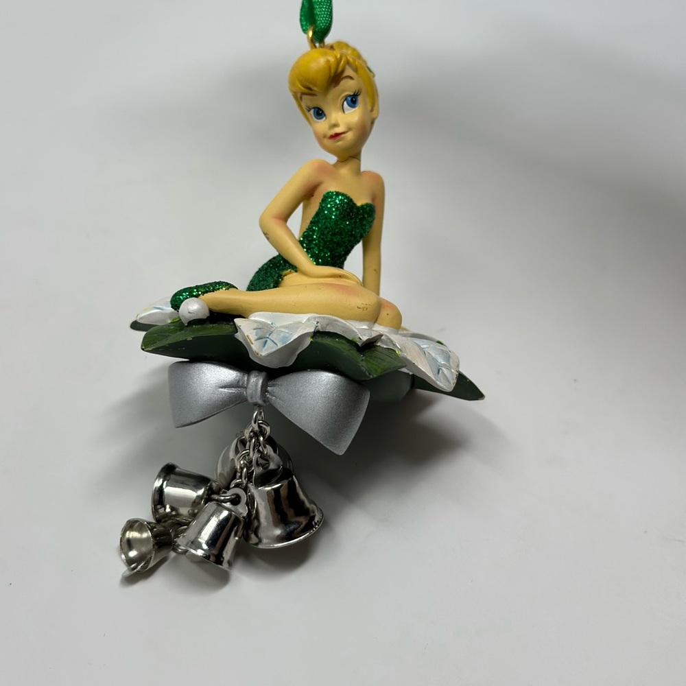 Disney Sketchbook Christmas Ornament Tinker Bell Poinsettia Bells BROKEN WINGS